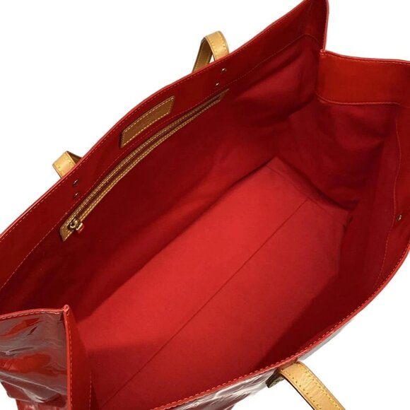 Auth LOUIS VUITTON Reade GM M91084 Rouge Monogram Vernis TH0030 Tote Bag - Picture 9 of 9